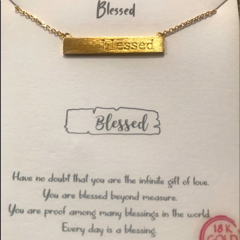 🆕 “BLESSED” 18kt. Gold Dipped Necklace 🙏🙏🙏😇😇